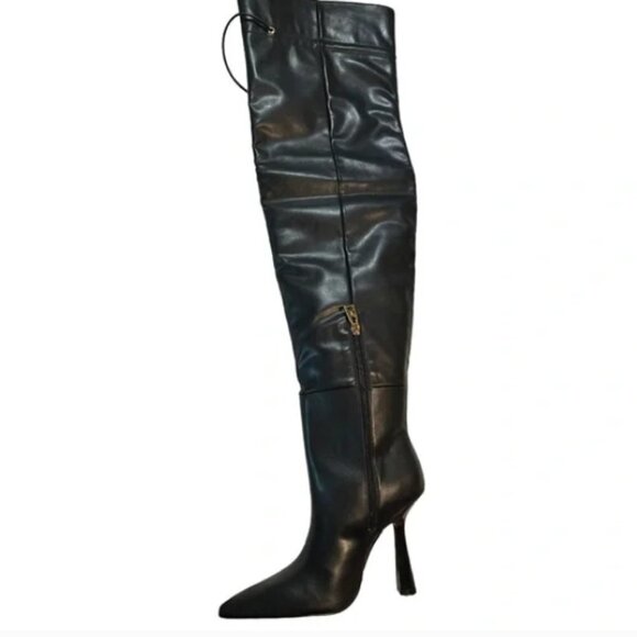 Good American Carla Over the Knee Boot NIB NEW Black - Picture 12 of 14